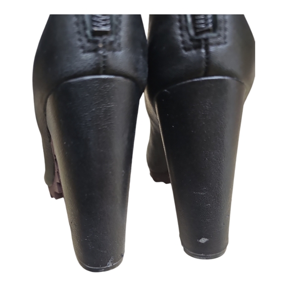 SAM EDELMAN CIRCUS Kensley Boots High Heel Black Leather Purple Size 9 - Picture 8 of 9